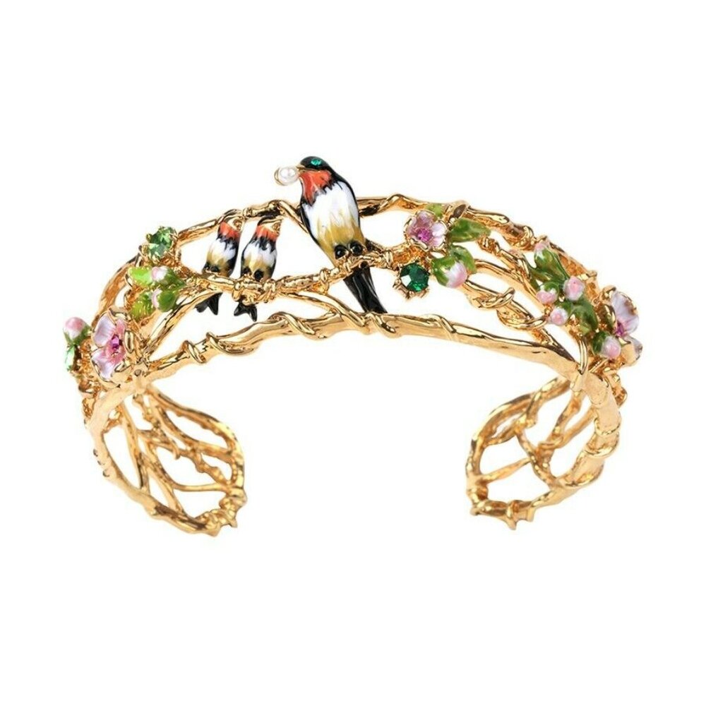 Les Nereides Springtime Swallow Bangle Bracelet S